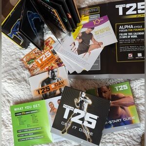 BeachBody Focus T25 Alpha/Beta 11 25min Workouts Nutrition Guide 5DayFast Track